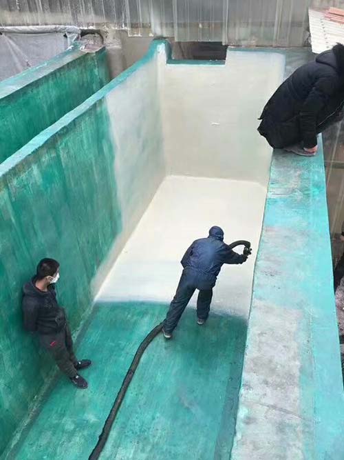化工廠污水池怎樣做防腐(圖1) 化工廠污水池聚脲防腐案例